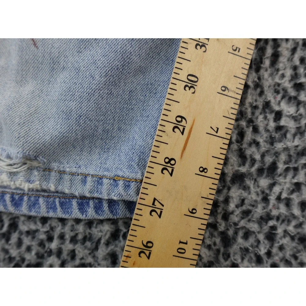 Levi's Mens Light Wash Distressed Denim Jean Shorts With Paint‎ Splatter Size 34